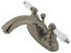 Kingston Brass 4" Centerset Bathroom Faucet, Brushed Nickel