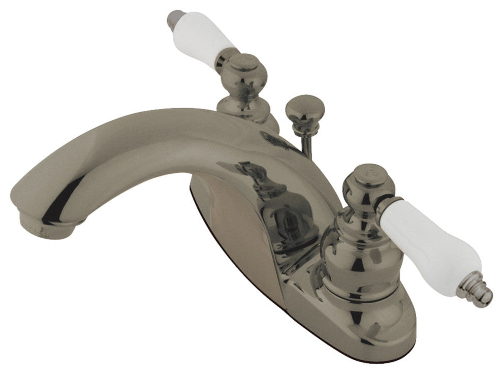 Kingston Brass 4" Centerset Bathroom Faucet, Brushed Nickel