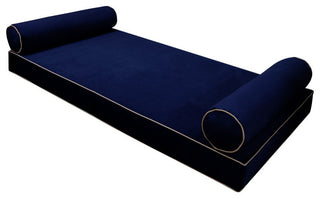 STYLE V5 TwinXL Velvet Contrast Indoor Daybed Mattress Pillow |COVER ONLY| AD373