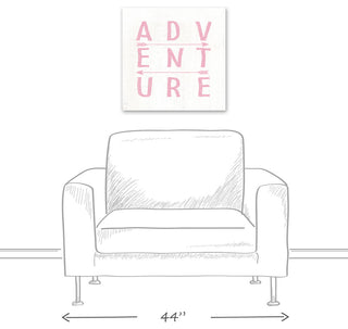 Adventure Arrows Pink 20x20 Canvas Wall Art