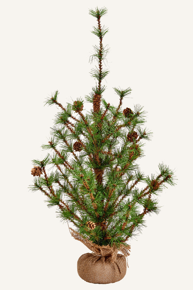 Bristle Burlap Tree, 24"