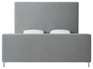 Aberdeen Upholstered  Platform Bed, Gray Linen, King