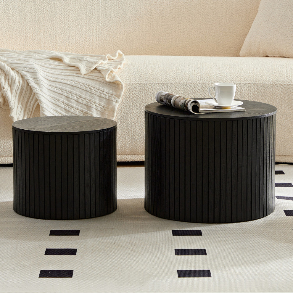 Gewnee Coffee table set Living room/lounge area, black