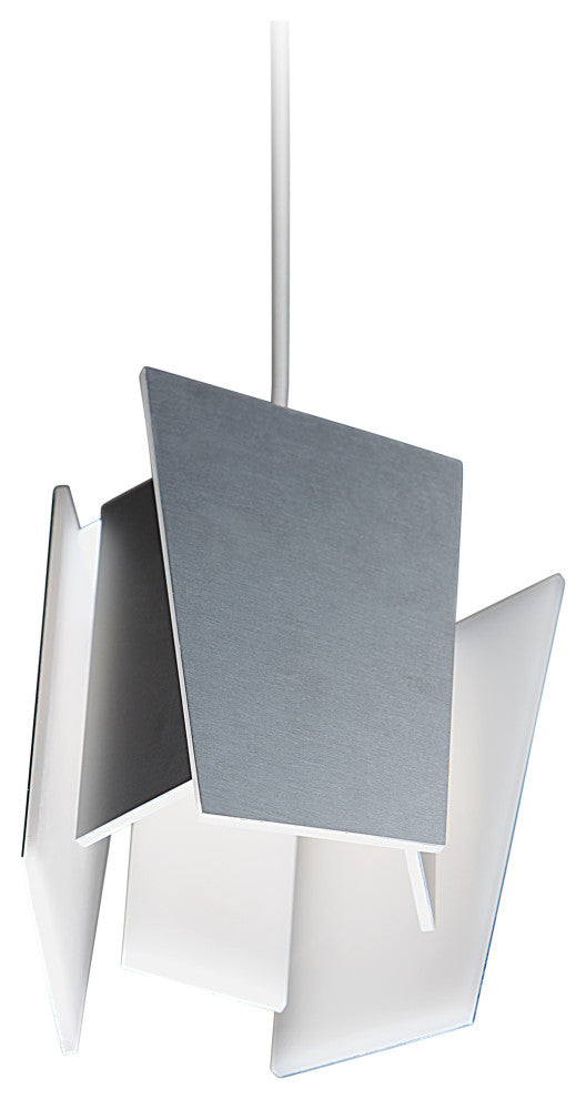 Levis L 1-Light Pendant, Brushed Aluminum, Incandescent
