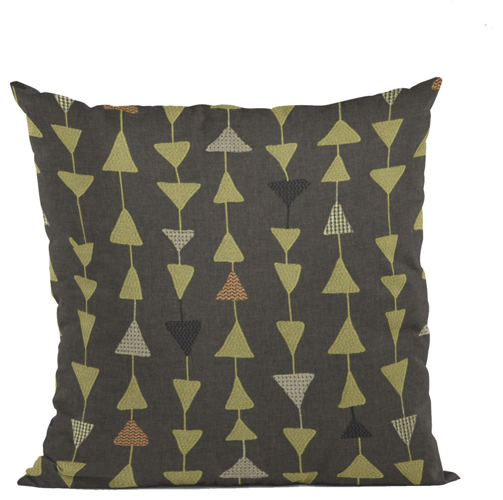 River Rock Manti Embroidery Luxury Throw Pillow, Double sided 12"x20"