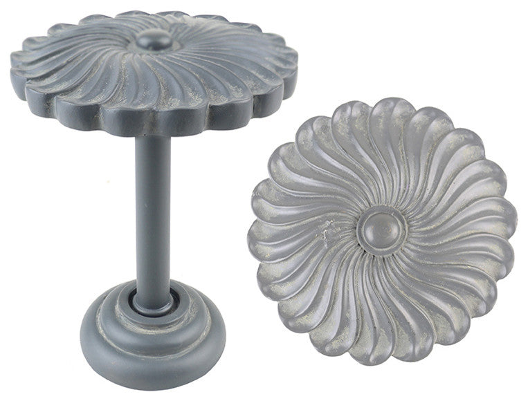 Sierra Drapery Medallion Holdback, Stone Gray