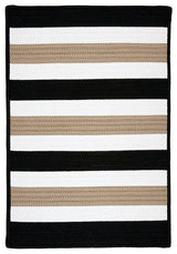 Portico PO49 Sharp Black Indoor/Outdoor Area Rug, Rectangular 8'x11'