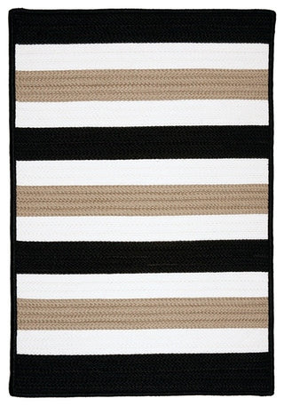 Portico PO49 Sharp Black Indoor/Outdoor Area Rug, Rectangular 8'x11'
