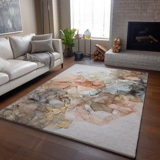 Premium Machine Washable Mayfield AMF520 Beige 8' x 10' Rug
