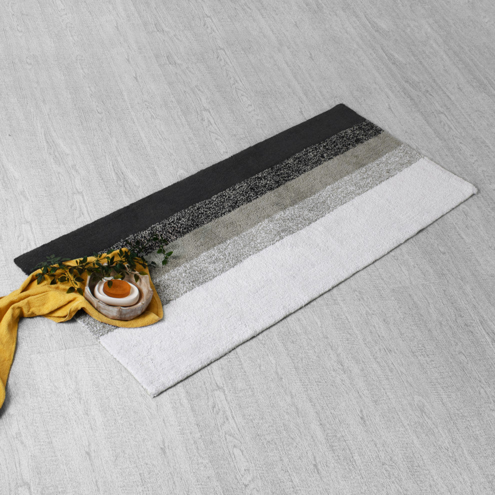 Avebury Cotton Bath Mat, Gray, 24x60