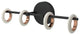 4-Light Loop Ring Bathroom Vanity Light, Black, Rose Gold