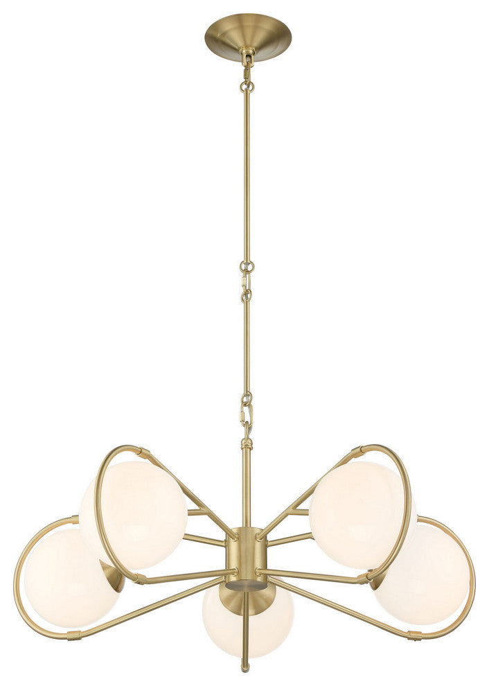 Gio 5-Light Modern Brass Statement Chandelier