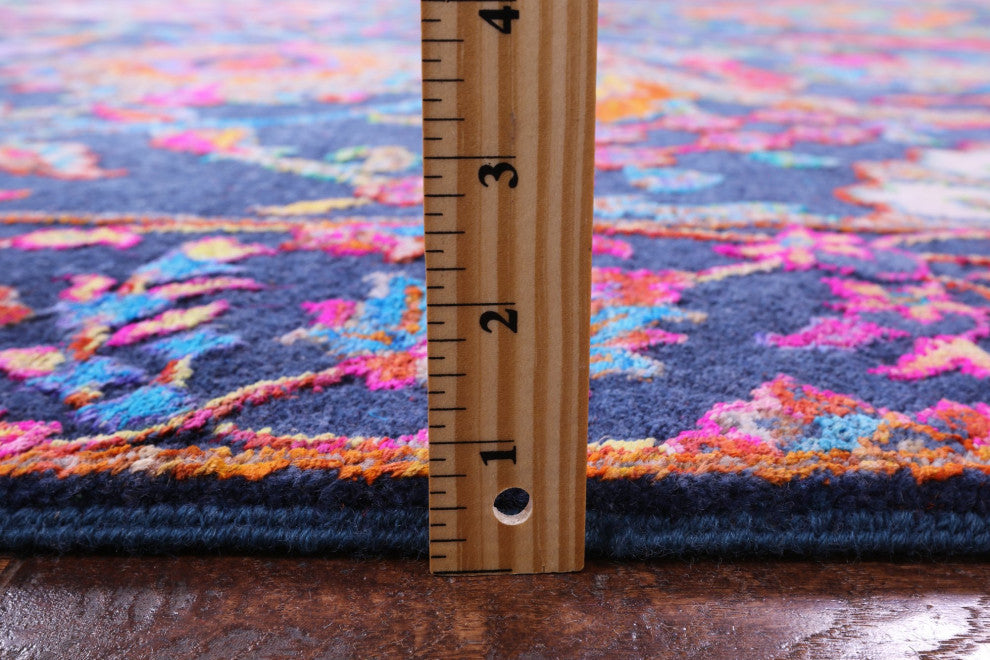Hand-Knotted Persian Sickle Leaf Design Wool and Silk Rug 9' 0" X 11' 9" Q11852