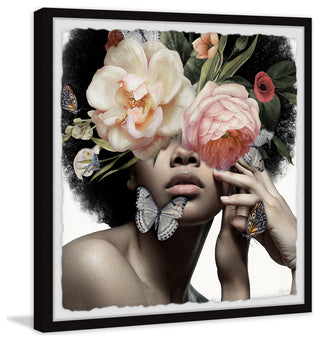 "Butterfly Surprise" Framed Painting Print, 32x32