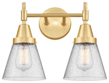 Innovations 447-2W-SG-G64 2-Light Bath Vanity Light, Satin Gold