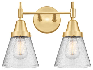 Innovations 447-2W-SG-G64 2-Light Bath Vanity Light, Satin Gold