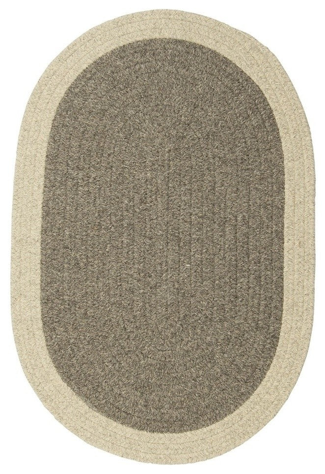 Colonial Mills Hudson HN31 Dark Gray All-Natural/Eco Area Rug, Oval 3'x5'