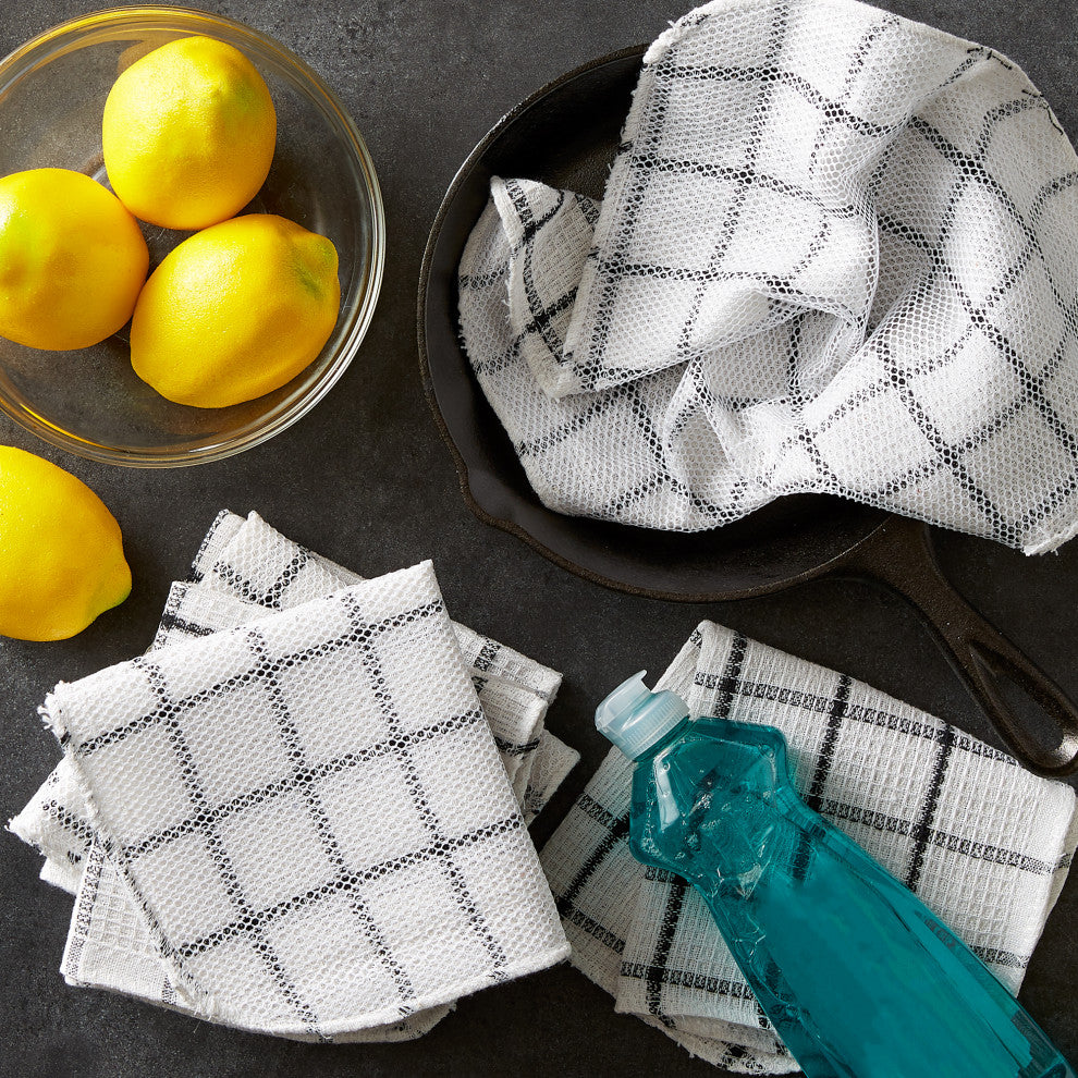 Black Scrubber Dishcloth Set of 6