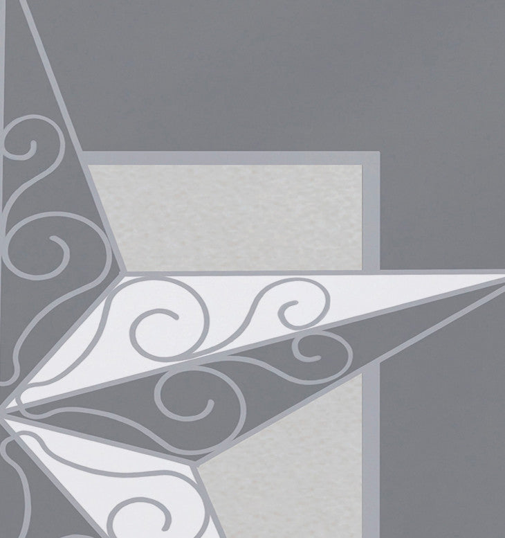 Night Star, Geometric Print Placemat, Gray (Set of 4), 18 x 14"