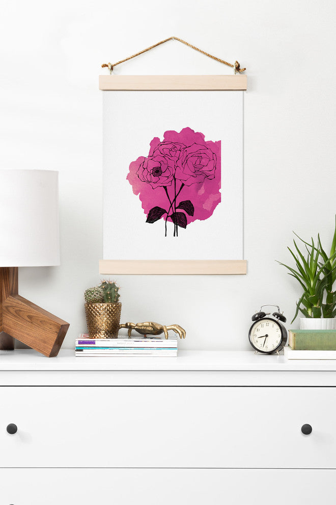 Deny Designs Morgan Kendall Pink Spray Roses Art Print