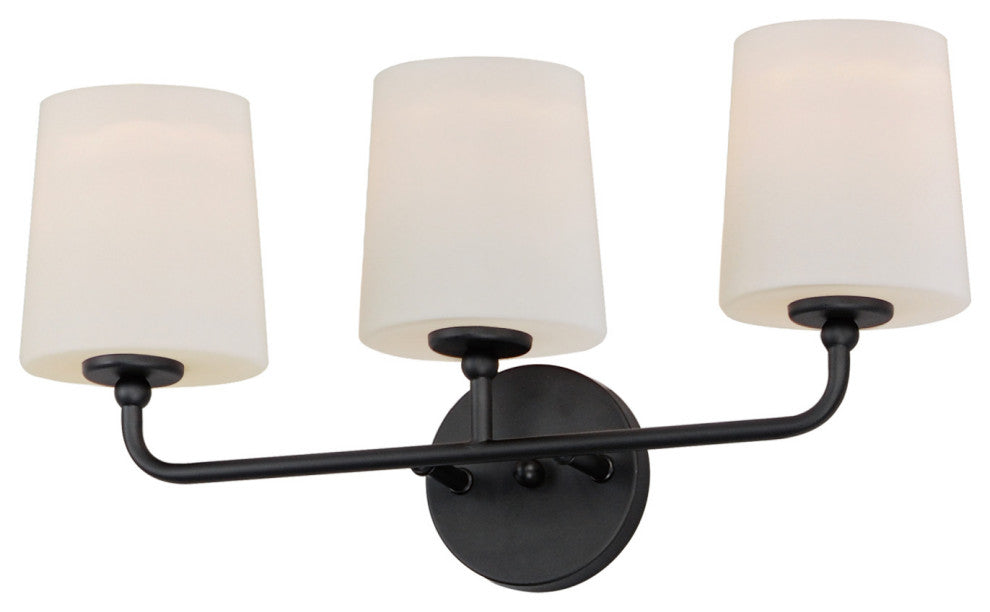 Maxim 12093SW Bristol 3 Light 21"W Vanity Light - Black