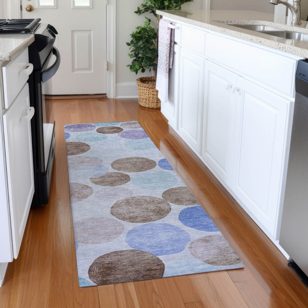 Machine Washable Indoor/Outdoor Chantille ACN1898 Sky 2'3" x 7'6" Runner Rug