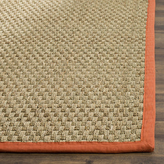 Safavieh Natural Fiber Nf114Y Rug, Natural/Rust, 5'0"x8'0"