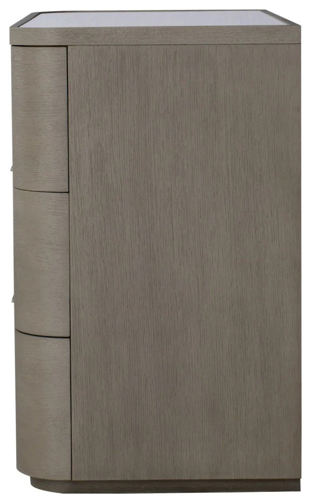 Sonder Living Hampstead Nightstand 3 Drawer | Smoked Oak