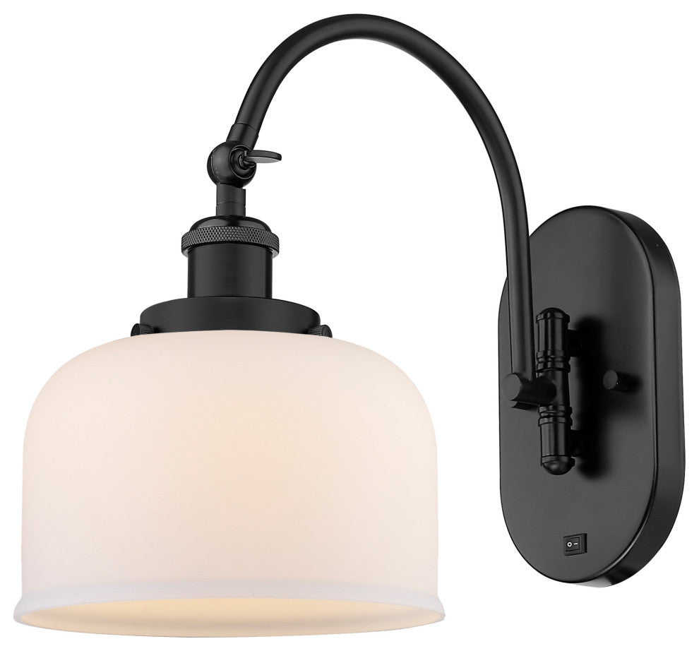 Bell Sconce, Matte Black, Matte White, Matte White