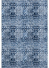 Premium Machine Washable Mayfield AMF557 Navy 3' x 5' Rug