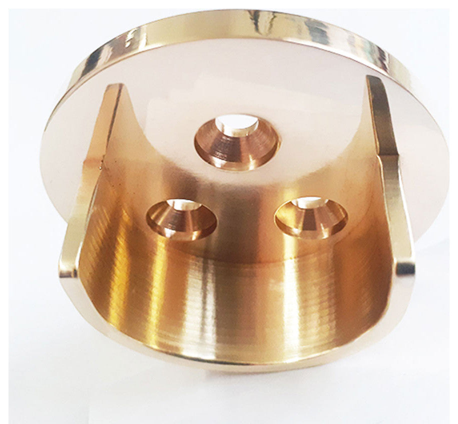 Heavy Duty Open Flange With Invisible Screws - 2 Flanges, Polished Brass Lacquer
