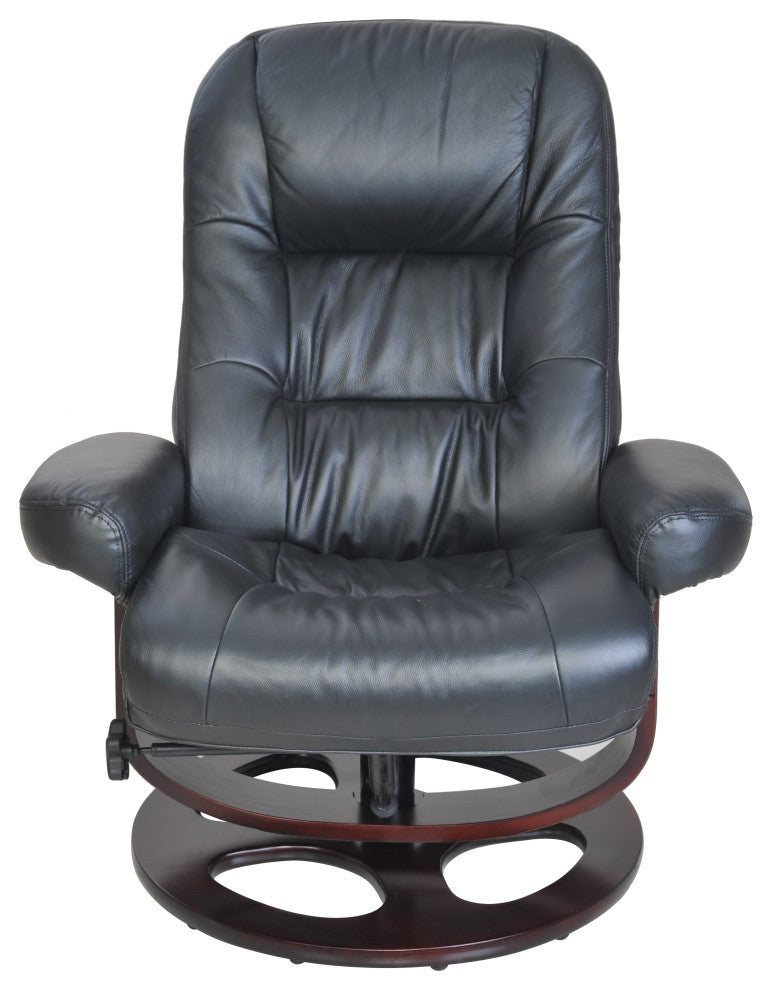 Jacque Pedestal Recliner / Otttoman, Hilton Black
