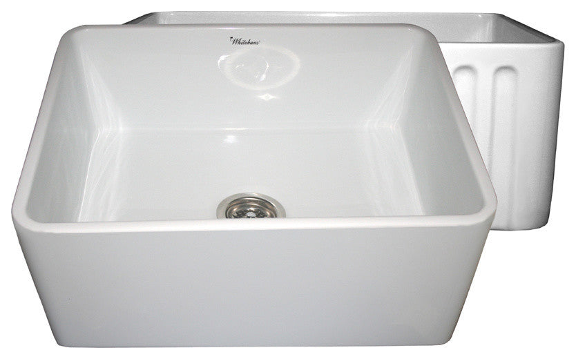 Farmhaus Fireclay Reversible Sink With Smooth Front Apron On One Side