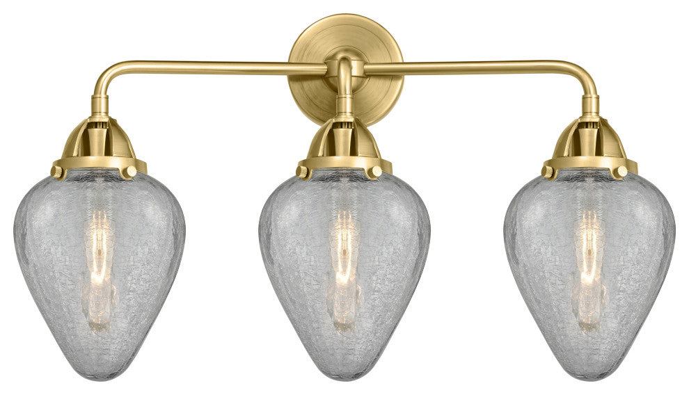 Innovations 288-3W-SG-G165 Geneseo 3 Light" Vanity Light, Satin Gold
