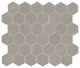 Sande Grey 2X2 Hexagon Matte Porcelain Mosaic, 4x4 or 6x6 Sample