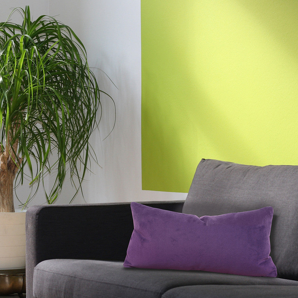Bella Kidney Pillow, Eggplant, Polyester Insert