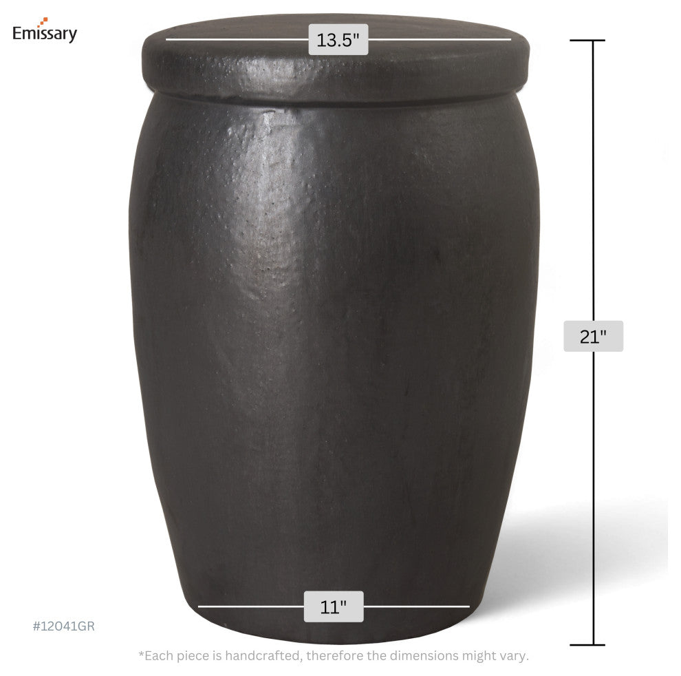 Drum Too Stool Matte Black 15x21