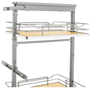 Adjustable Solid Surface Pantry System for Tall Pantry Cabinets, Gray, 8.25"