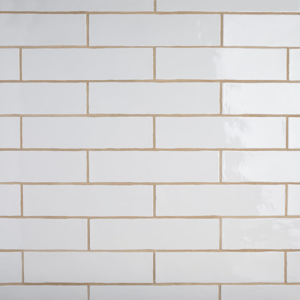 Chester Ceramic Wall Tile, Bianco, Sample