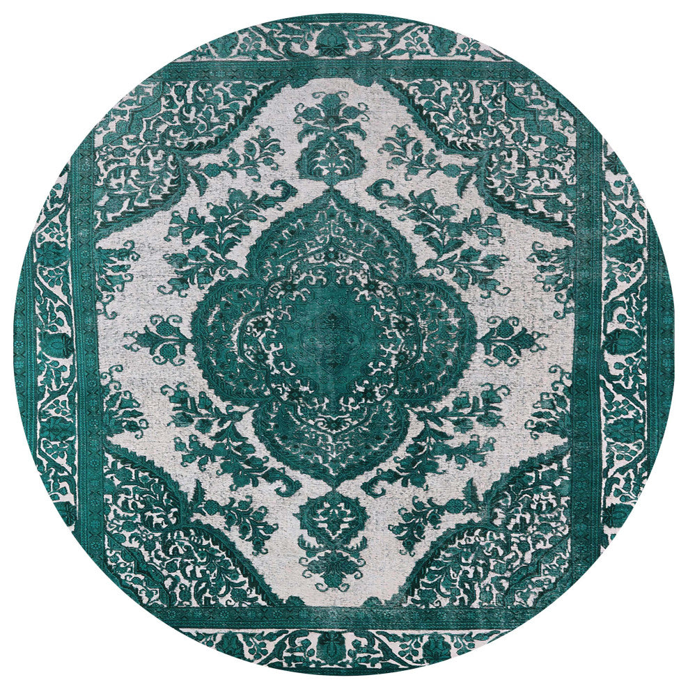 Ahgly Company Indoor Round Mid-Century Modern Area Rugs, 8' Round