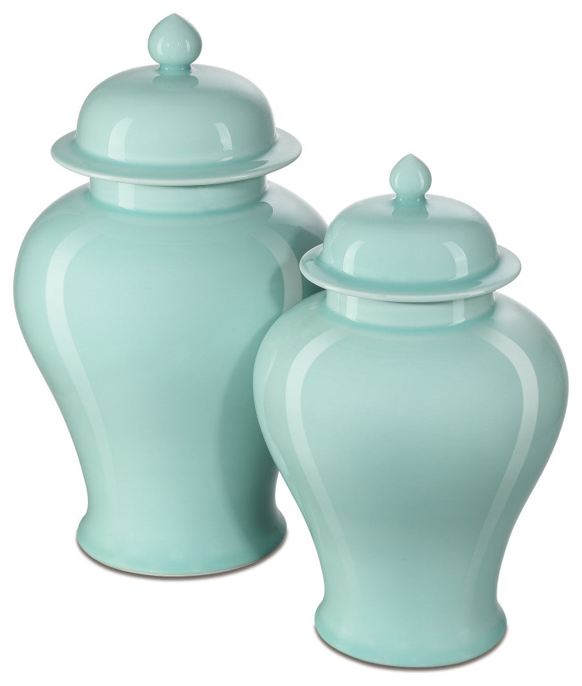Celadon Small Green Temple Jar