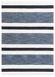 7" x 9" Black and Gray Bold Striped Area Rug