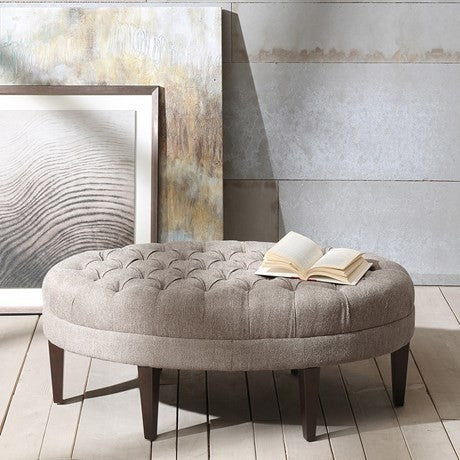 Madison Park Martin Surfboard Tufted Ottoman, Brown Multi