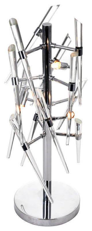 Icicle 3 Light Table Lamp With Chrome Finish