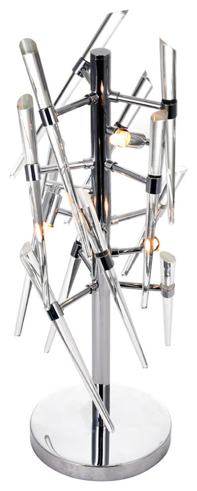 Icicle 3 Light Table Lamp With Chrome Finish