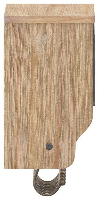 Daly Wall Mounted 24"Solid Pine Wood Coat Rack, Rustic Brown