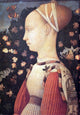 Antonio Pisanello Portrait of Ginervra D'Este Gallery Wrapped Canvas Print
