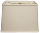 14" Off White Throwback Rectangle Linen Lampshade