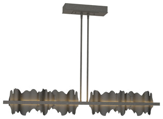 Hildene Large LED Pendant, Natural Iron Finish, Black Accent