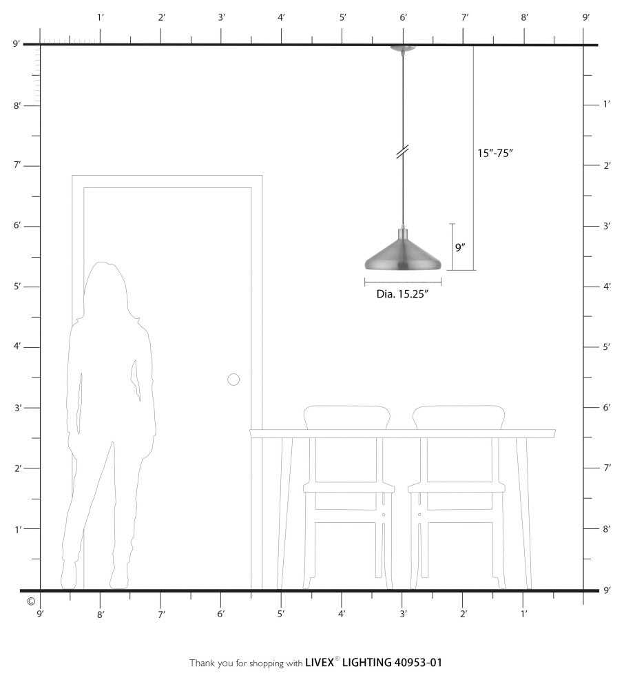 Livex Lighting 1 Light Antique Brass Pendant